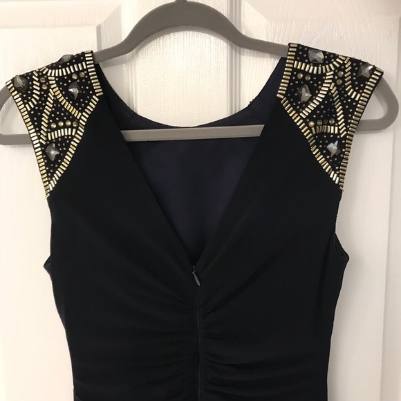 EUC Floor-length Navy Evening Gown - Picture 5 of 5